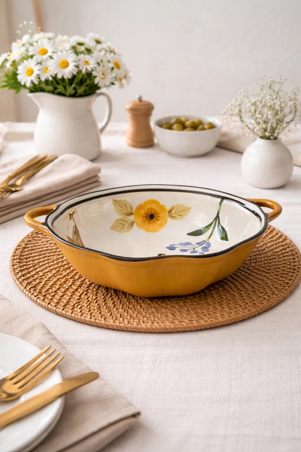 Vintage-style ceramic casserole