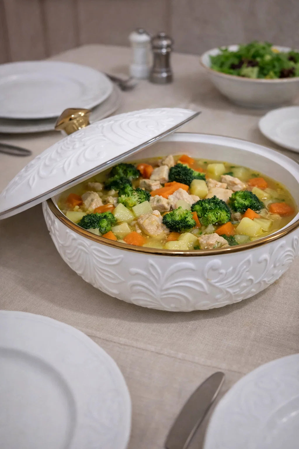 White porcelain deep dish