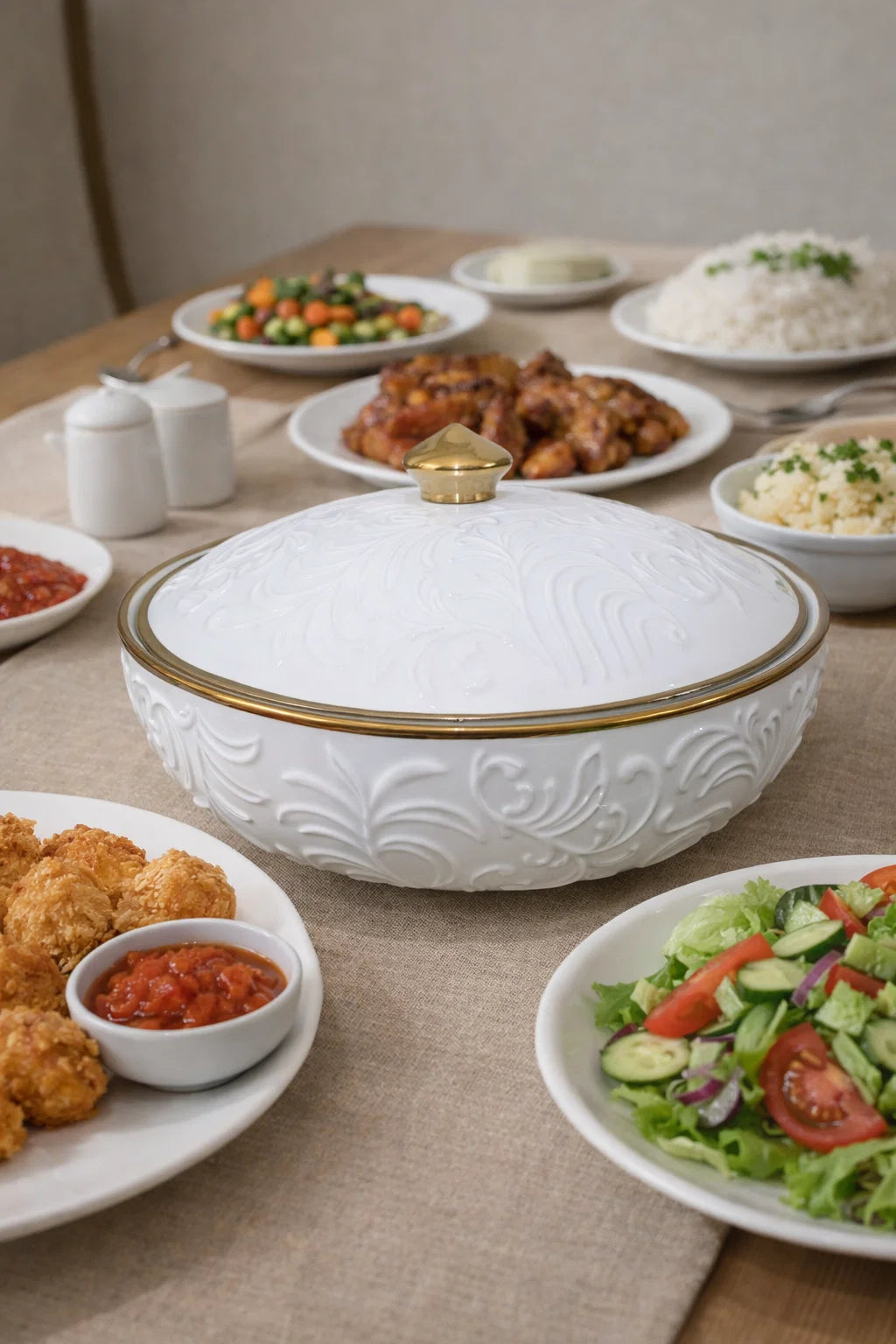 White porcelain deep dish