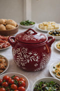 Burgundy Blossom Pot