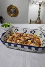Blue Bloom Baking Dish